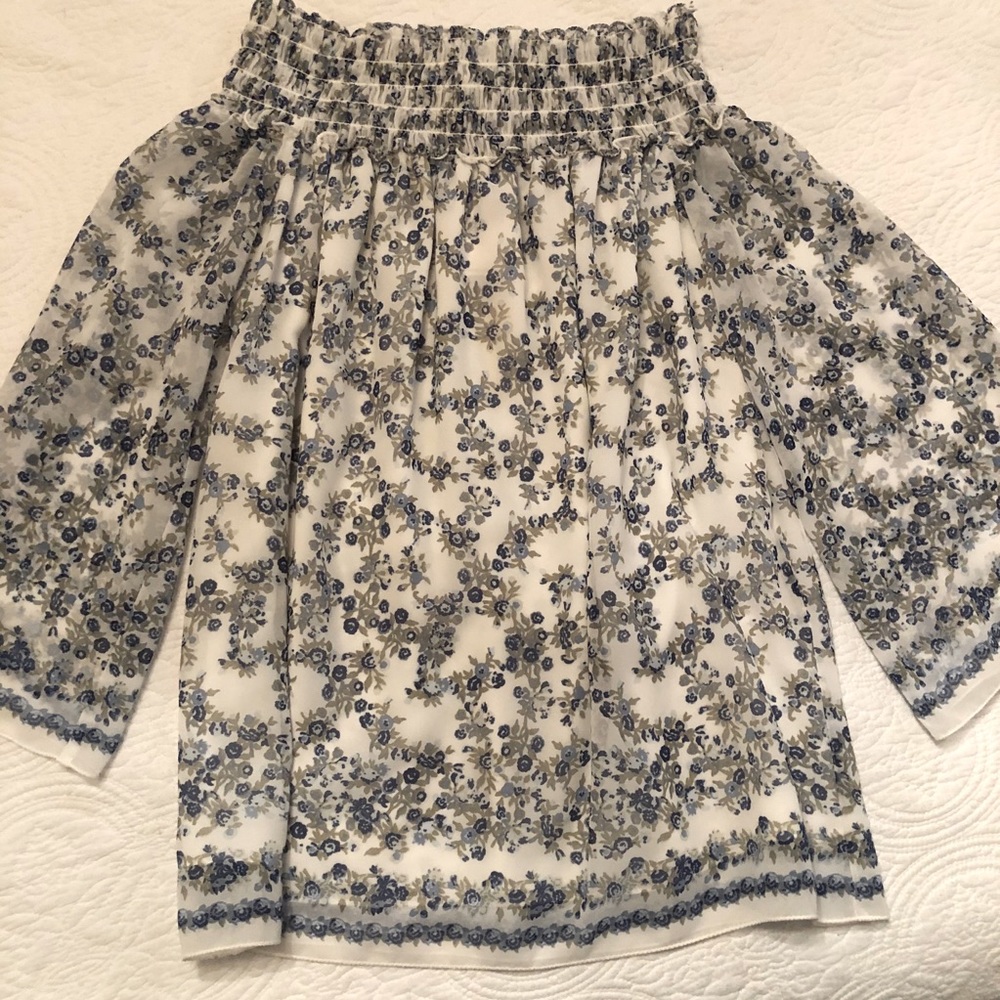 Women’s off the shoulder floral chiffon blouse SM